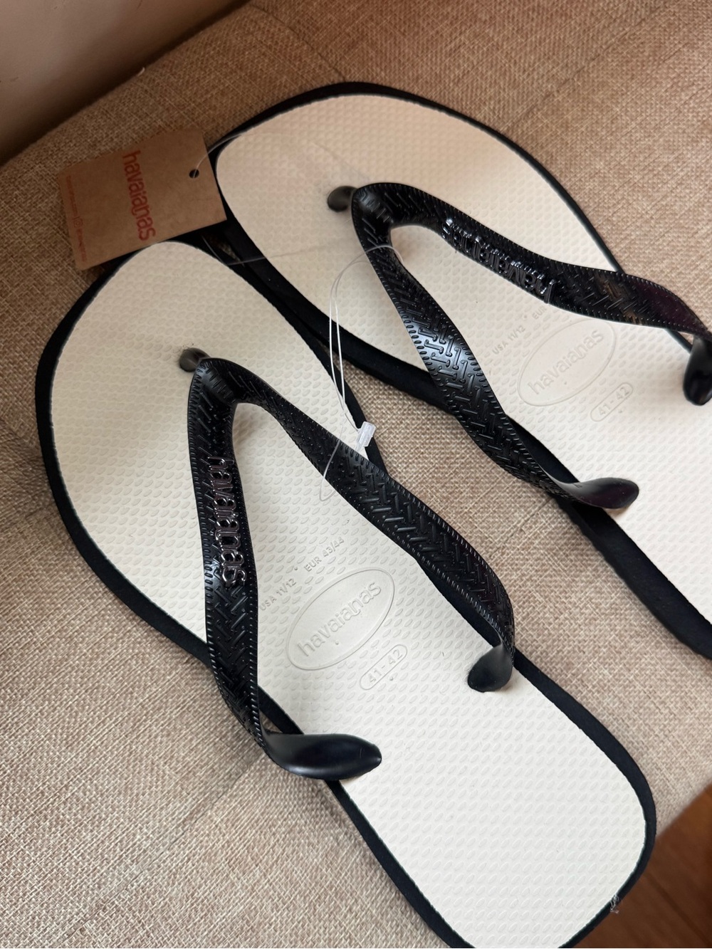 Havaianas Womens Square Fusion Thong Flip Flop Sandals Size 11/12 NWT - Picture 3 of 11